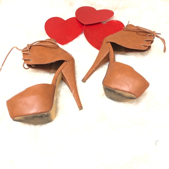 Tan Pointy Lace Up High Heels ✨ - Picture 8 of 15